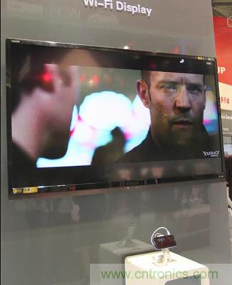 圖3:聯芯LC1811 的"WiFi Display"(同步無線輸出高清視頻)性能演示。