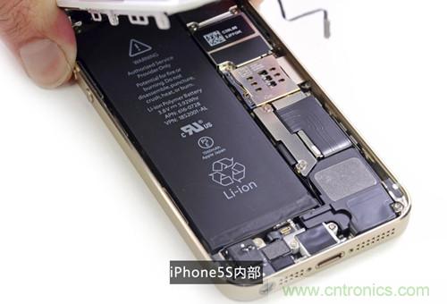 土豪金iPhone 5S拆解：內(nèi)部結(jié)構(gòu)升級(jí)，維修難度增加