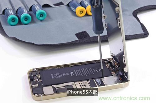 土豪金iPhone 5S拆解：內(nèi)部結(jié)構(gòu)升級(jí)，維修難度增加