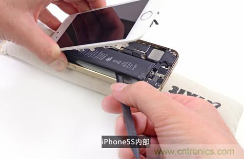 土豪金iPhone 5S拆解：內(nèi)部結(jié)構(gòu)升級(jí)，維修難度增加