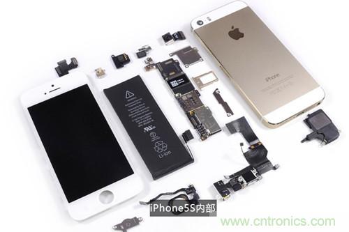 土豪金iPhone 5S拆解：內(nèi)部結(jié)構(gòu)升級(jí)，維修難度增加