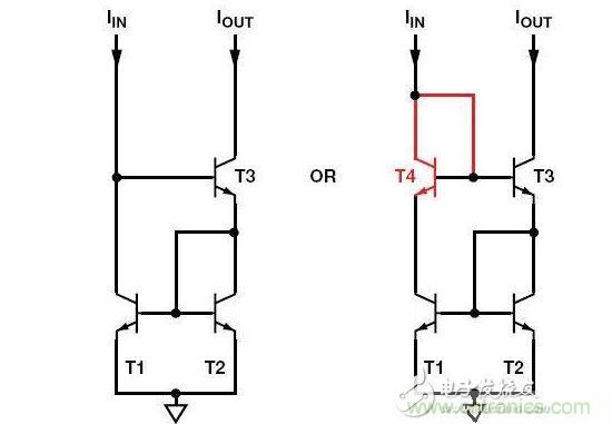 威爾遜電流鏡T4為可選器件,但使用它可改善精度和動態(tài)范圍