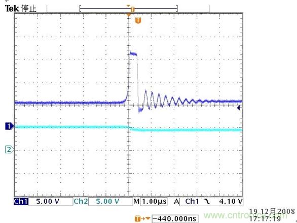 圖B2: 前端加TVS時過溫保護瞬間