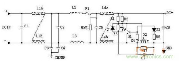 DC輸入濾波電路原理