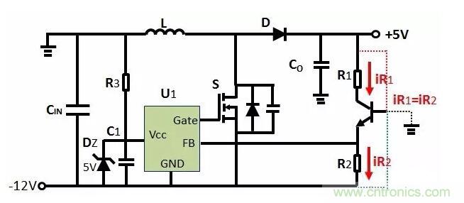如何實現-12V輸入到+5V輸出? 如何實現-12V輸入到+5V輸出?