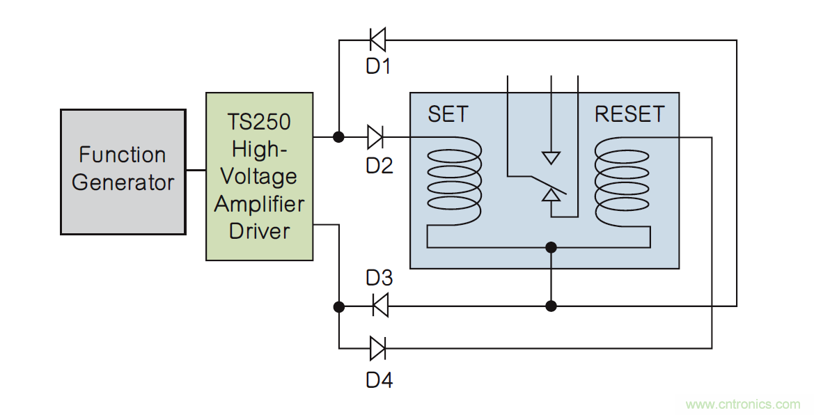 如何利用二極管電路實現雙線圈鎖存繼電器？