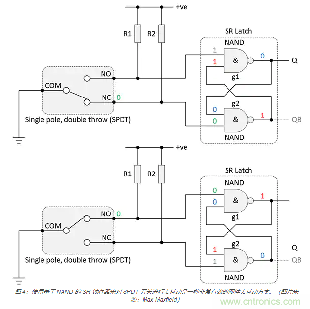 當軟件去抖動不合適時,如何實現(xiàn)開關(guān)和繼電器硬件去抖動? 當軟件去抖動不合適時,如何實現(xiàn)開關(guān)和繼電器硬件去抖動?