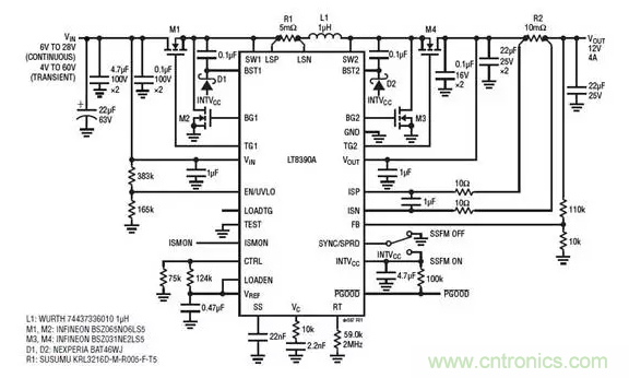 具有高效率和低 EMI并可調節高功率電壓和電流的降壓-升壓型控制器 具有高效率和低 EMI并可調節高功率電壓和電流的降壓-升壓型控制器