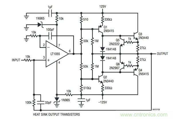 如何實現調整運放提供50V或更高的電壓? 如何實現調整運放提供50V或更高的電壓?