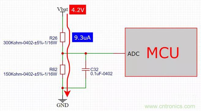 電池電壓偵測電路“踩坑”:分壓電阻的精度竟然是5%,不是1% 電池電壓偵測電路“踩坑”:分壓電阻的精度竟然是5%,不是1%