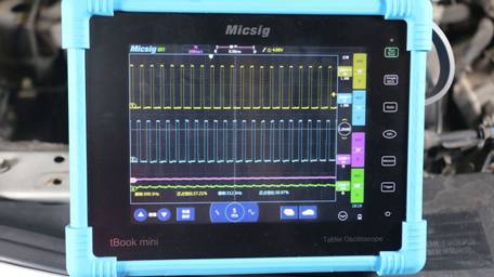 示波器測量發動機雙可變氣門正時波形 示波器測量發動機雙可變氣門正時波形